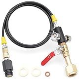 Kit De Mangueira Adaptador De Conexão Rápida Soda Maker Com Válvula De Esfera De Controle De Fluxo- Mangueira De Refrigerante De 152 Cm Para Refil De Tanque De CO2 Compatível Com Jet One Touch Fizzi