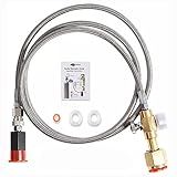 Kit De Mangueira De Adaptador De Refrigerante Com Manômetro De Aço Inoxidável De 152 Cm E Válvula De Escape CGA320 Para TR21 4 Para Refrigerante Adaptador Direto De Cilindro De Tanque De CO2
