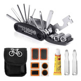Kit De Manutenção Reparo E Remendo Para Bicicletas Com Chave
