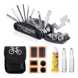 Kit De Manutenção Reparo E Remendo Para Bicicletas Com Chave