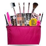 Kit De Maquiagem Completo Com Necessaire Pincéis Sombra Kit Maquiagem Adolescente Kit Maquiagem Completa Organizador De Maquiagem Esponja Maquiagem Necessaire Feminina PELE MÉDIA 