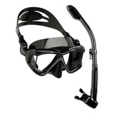 Kit De Mergulho Cressi Máscara Pano 4 Snorkel Supernova Dry Cor Preto preto