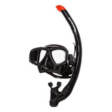 Kit De Mergulho Mascara E Snorkel Scubapro Ecco Silicone Top Cor Preto