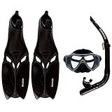 Kit De Mergulho Máscara Respirador Nadadeiras Cetus Cobia Pro 41 42