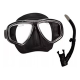 Kit De Mergulho Pesca Sub Seasub Máscara E Snorkel Kit Prata