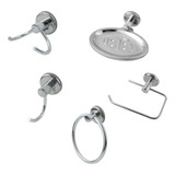 Kit De Metal Acessórios P Banheiro Aço Inox 5 Peças Cheap