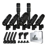 Kit De Microfones Dinâmicos Arcano Am bkgray7 Para Bateria