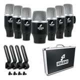 Kit De Microfones Dinâmicos Para Bateria Arcano Am dd7 C Maleta Sj