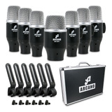 Kit De Microfones Dinâmicos Para Bateria Arcano Am dd7 C Maleta