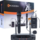 Kit De Microfones Sem Fio Kadosh K412c Bastão E Headset