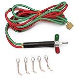 Kit De Mini Tocha De Oxigênio Kit Profissional De Maçarico A Gás Com 5 Peças De Pontas Substituíveis Para Reparo De Eletrônicos Para Escultura De Metal Para Artesanato Para Reparo De Joias