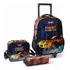 Kit De Mochila Escolar Magic Kids Mochila De Rodinhas Com Estojo E Lancheira Fast Cars