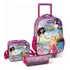 Kit De Mochila Escolar Magic Kids Mochila De Rodinhas Com Estojo E Lancheira Princesas E Seus Castelos
