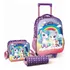 Kit De Mochila Escolar Magic Kids Mochila De Rodinhas Com Estojo E Lancheira Unicórnios
