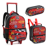 Kit De Mochila Escolar U tensils Ferrari Com Design Carros Vermelho