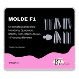 Kit De Molde F1 Quadrado Polygel 4 Model Transparente