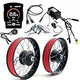 Kit De Motor Duplo 48V500W Kit De Motor De Bicicleta Elétrica Fat Bike Kit De Conversão 2WD EBike 50 8x10 2 Cm Roda Dianteira E Tração Traseira