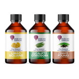 Kit De Óleos Eucalipto Cravo Limão 100ml