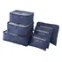 Kit De Organizador Necessaire Mala De Viagem 6 Peças Prático Cor Azul escuro