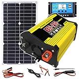 Kit De Painéis Solares De 400W Kit De Inversor Solar Portátil De 12V Com Controlador Solar De 30A Kit Completo De Energia Solar Para Casa Galpão Fazenda RV Barcos Yellow