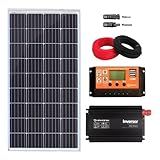Kit De Painel Solar 155W Com Inversor 300W 12V 127V