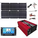 Kit De Painel Solar 18W 12V Painel Solar 30A Controlador De Carga Solar 4000W DC 12V Para 220V 110V AC Inversor Conversor Off Grid Kit Solar Adequado Para RV E Sistema Off Grid Marítimo 12V 220V 