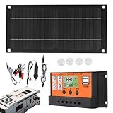 Kit De Painel Solar Para Galpão Kit De Painel Solar Para Camping Kit De Bateria Para Painel Solar Para Veículo Kit De Painel Solar Multifuncional 600W 100A 18V RV Com Controlador Kit De Painel So