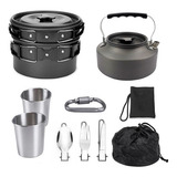 Kit De Panelas De Acampamento 11pcs Conjunto De Chaleira De