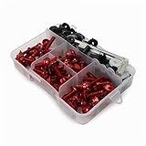 Kit De Parafusos De Carenagem Universal De Motocicleta Worldmotop Kit De Parafusos De Carenagem Para Yamaha Honda Kawasaki Suzuki BMW Kit De Parafusos De Carenagem De Para Brisa Vermelho 