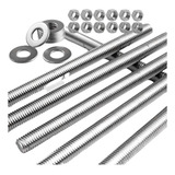 Kit De Parafusos Passantes Instalação Resistente Barra Fixa