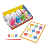 Kit De Páscoa Caixa Com Ovinhos Ovo Para Colorir Com Tinta