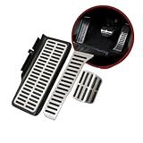 Kit De Pedaleira Para Compatível Com Carros Jetta MK6 2011 A 2018 Preto E Prata 3 Peças