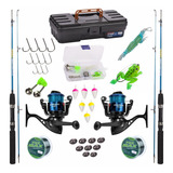 Kit De Pesca 10kg C  2 Varas   2 Molinetes   Itens