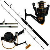 Kit De Pesca Barato 15 Kg Vara Maciça 1 60m E Molinete 3000