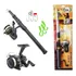 Kit De Pesca Completo Vara 2,10m Molinete Xt1000 Iniciante Cor Prateado