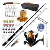 Kit De Pesca Completo Vara Com Molinete E Acessorios