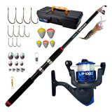 Kit De Pesca Vara Molinete E Acessorios Promoção