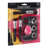 Kit De Pincel Placa Inox Mistura Maquiagem Macrilan Kp10 1