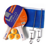 Kit De Ping Pong Tênis De Mesa Vollo 2 Raquetes 3 Bolas Rede