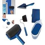 Kit De Pintura Mágico Com Rolo- 6 Peças- Azul- Sistema De Pintura Sem Sujeira Para Paredes E Cantos