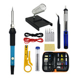 Kit De Pistola De Solda De 15 Peças Com Bolsa De Armazenamen