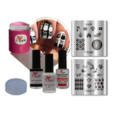 Kit De Placas E Carimbo Para Decoração Unhas Apipila Fofuras