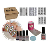 Kit De Placas E Carimbos De Unha Mini Nail Box Apipila L