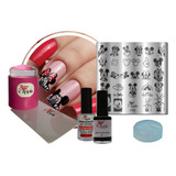 Kit De Placas E Carimbos Para Decoração De Unhas Mickey