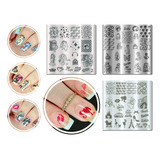Kit De Placas Para Decoração De Unhas Barbie