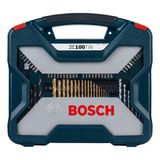 Kit De Pontas E Brocas Em Titânio X line 100 Peças Bosch