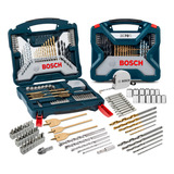 Kit De Pontas E Brocas Para Furar E Parafusar Em Titânio Bosch X line 70 Peças