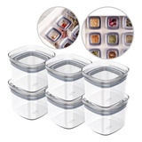 Kit De Potes Herméticos Porta Temperos Condimentos 6un 150ml