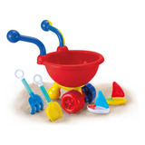 Kit De Praia Baldinho Brincar Areia Com Carriola Infantil