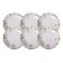 Kit De Prato Fundo Magnólia Em Porcelana Decorada 22 Cm 6 Peças Tramontina Branco Fundo 